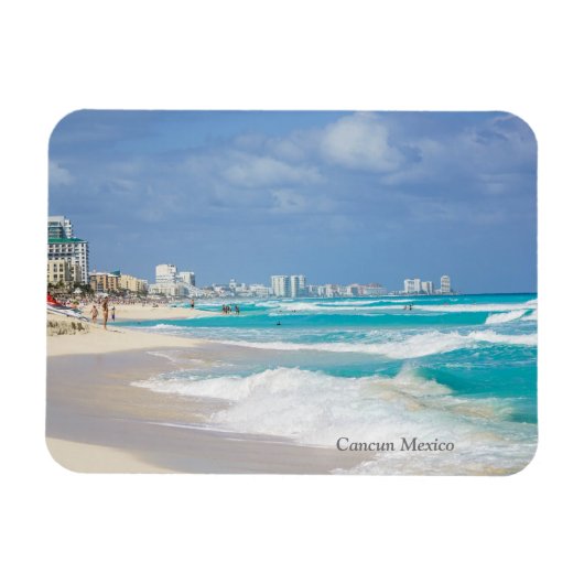 Flexible Cancun Mexico Beach Magnet (Horizontal)