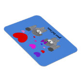 Flexible Caniche gris Valentine #2 Magnet (Côté Droit)