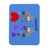 Flexible Caniche gris Valentine #2 Magnet (Vertical)
