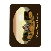 Flexible Caribou Duel Magnet (Vertical)