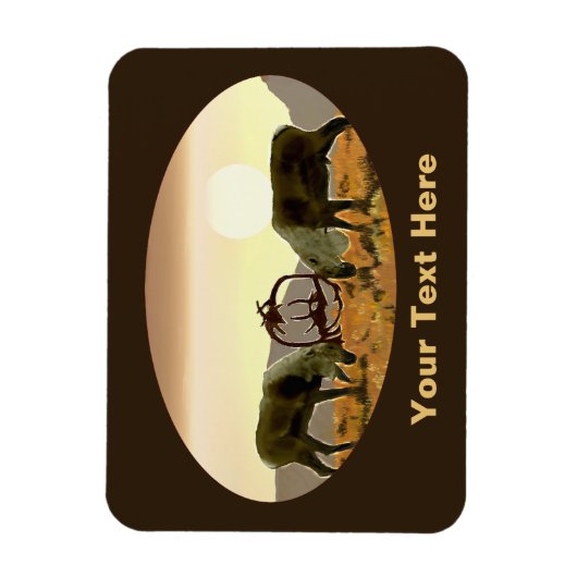 Flexible Caribou Duel Magnet (Vertical)