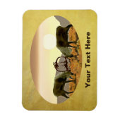 Flexible Caribou Duel Magnet (Vertical)
