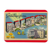 Flexible Caroline du Nord, Raleigh Magnet (Horizontal)