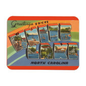 Flexible Caroline du Nord, White Lake Magnet (Horizontal)