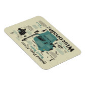 Flexible Carte des parcs nationaux du Wisconsin Magnet (Côté Droit)