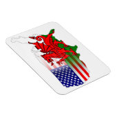 Flexible Carte Flexi Magnet des drapeaux gallois américains (Côté Droit)