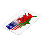 Flexible Carte Flexi Magnet des drapeaux gallois américains (Côté Gauche)