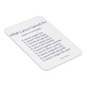 Flexible Ce que le cancer ne peut pas faire Poem Magnet (te (Côté Droit)