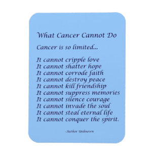 Flexible Ce que le cancer ne peut pas faire Poem Magnet (te
