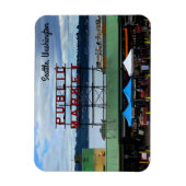 Flexible Centre du marché public de Seattle Magnet #3 (Vertical)