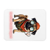 Flexible Certified Cuddle Expert Fridge Magnet – Cute Pug (Horizontal)