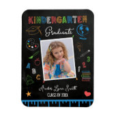 Flexible Chalkboard Kindergarten Graduation Magnet (Vertical)