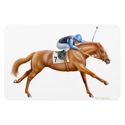 Flexible Champion Race Horse Premium Magnet (Horizontal)