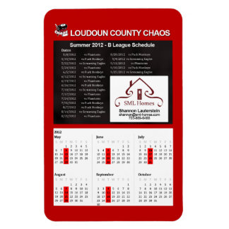 Flexible Chaos Adulte - Été 2012 B Ligue Magnet horaire