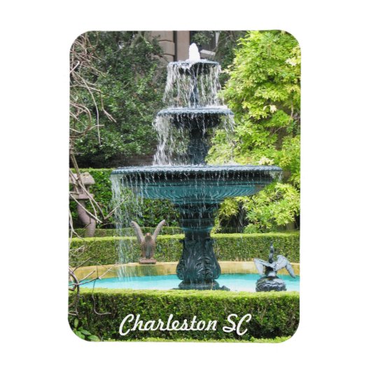 Flexible Charleston Caroline du Sud Jardin Fontaine Magnet (Vertical)