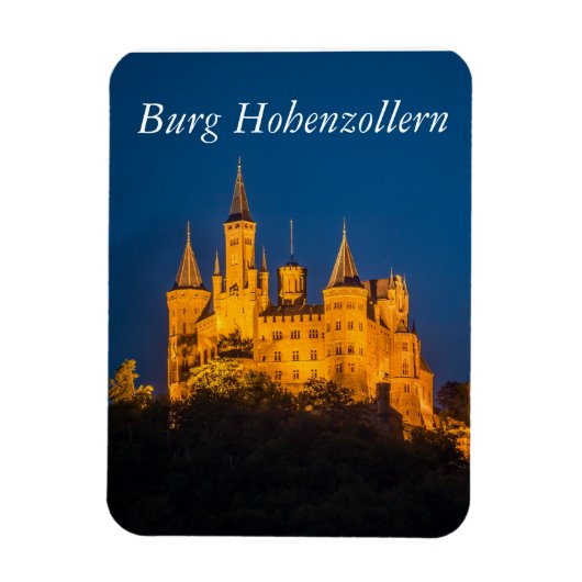 Flexible Châteaux d'Allemagne - Hohenzollern Photo Magnet (Vertical)