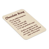 Flexible Chocolate Icing Recipe Fridge Magnet (Côté Droit)
