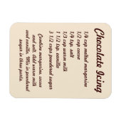 Flexible Chocolate Icing Recipe Fridge Magnet (Horizontal)