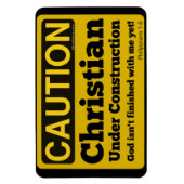 Flexible Christian Sous Construction Frigo Magnet (Vertical)