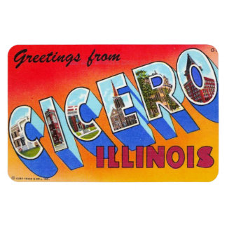Flexible Cicero Illinois IL Grande Lettre Magnet de carte p