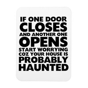 Flexible Citations De Motivation Drôle Haunted House Magnet