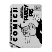 Flexible Classic PUDGY PIG (P.S.A.) Magnet  (Vertical)