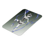 Flexible Clown Puppet Ballerina Blue Ribbon Fridge Magnet (Côté Gauche)