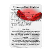 Flexible Cocktail cosmopolite Drink Recette Magnet (Vertical)