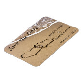 Flexible Coeurs dans le sable Magnet Réservez la date (Côté Gauche)