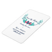 Flexible Coeurs et vignes Enregistrer la date Flexi Magnet (Côté Gauche)