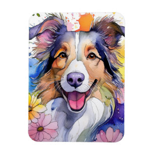 Flexible Collie Dog Photo Magnet