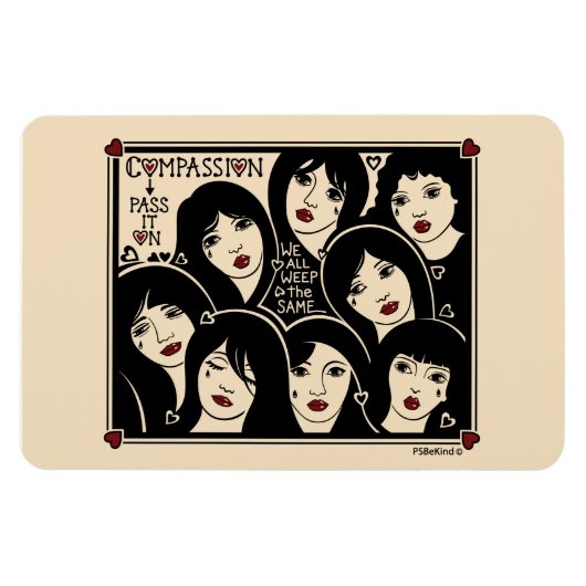 Flexible Compassion Pass It On_Flexible Magnet 6"x4" (Horizontal)