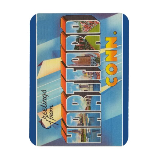 Flexible Connecticutt, Hartford Magnet (Vertical)