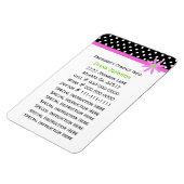 Flexible Contact d'urgence : Babysitter Premium Magnet (Côté Gauche)