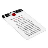 Flexible Contact d'urgence : Ladybug Et Polka Dot Magnet (Côté Droit)