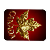Flexible Cool Canada Magnet Gold Canada Leaf Souvenir (Horizontal)