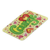 Flexible Courage Heart Word Art Inspirational Fridge Magnet (Côté Gauche)