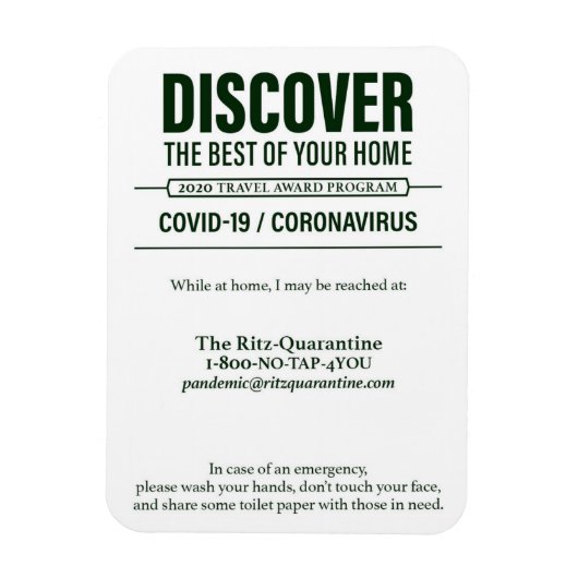 Flexible Covid-19 Magnet / Version 2 (Vertical)