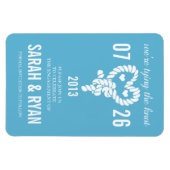 Flexible Cravate nautique le Magnet Réservez la date bleu d (Horizontal)