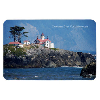 Flexible Crescent City, CA Lighthouse on 4x6 Refrig. Magnet