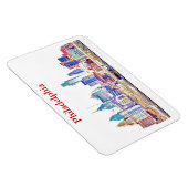Flexible Croquis couleur Philly Skyline Premium Magnet (Côté Droit)