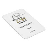 Flexible Custom 2026 Graduation Save the Date Magnet (Côté Droit)