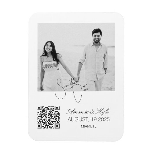 Flexible Custom Photo Fridge announcement Engagement magnet (Vertical)