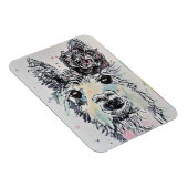 Flexible Cute Alpacca llama Animal Aquarelle Art Magnet (Côté Droit)