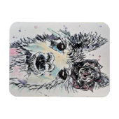 Flexible Cute Alpacca llama Animal Aquarelle Art Magnet (Horizontal)