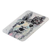 Flexible Cute Alpacca llama Animal Aquarelle Art Magnet (Côté Gauche)