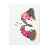 Flexible Cute anteaters in love magnet (Vertical)