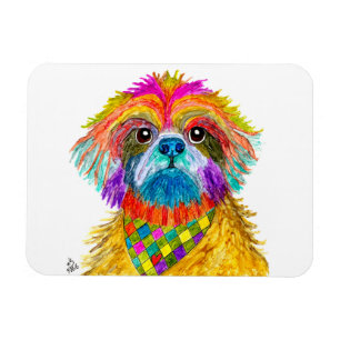 Flexible Cute et colorée Shih Tzu Magnet 3"x4"