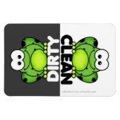 Flexible Cute Frog Lave-vaisselle Magnet (Horizontal)