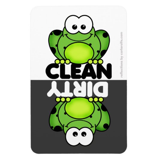 Flexible Cute Frog Lave-vaisselle Magnet (Vertical)